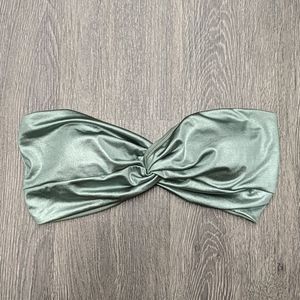 Metallic Green Bikini Top
